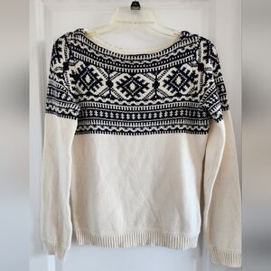Ralph Lauren Fair Isles Cream and Black Sweater